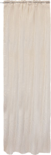 Easy Home Vorhang mit Bleistiftfalten Flute Beige 140x270cm