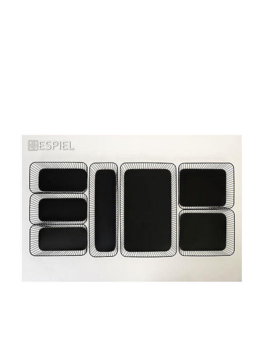 Espiel Decorative Basket Metallic Black 53x16x6.5cm