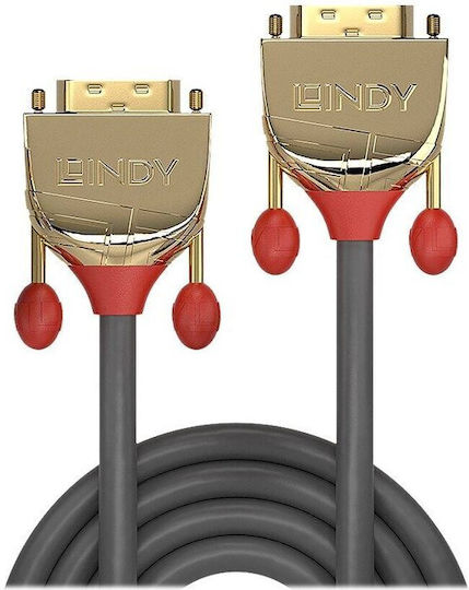 Lindy Cable DVI-D male - DVI-D male 0.5m Μαύρο (36200)
