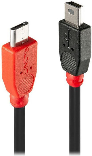 Lindy Regular USB 2.0 to micro USB Cable Μαύρο 1m (31718) 1τμχ