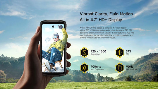 Ulefone Armor Mini 20 Pro 5G Dual SIM (8/256GB) Ανθεκτικό Smartphone Frost Black