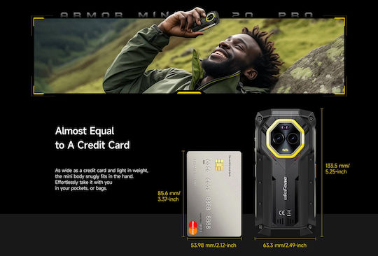 Ulefone Armor Mini 20 Pro 5G Dual SIM (8/256GB) Ανθεκτικό Smartphone Frost Black