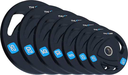 Thunder Scheibenset Olympischen Typs Metall 1 x 2.5kg Φ50mm mit Griffen