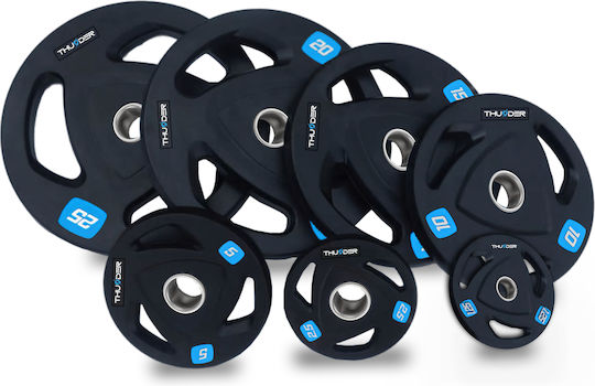 Thunder OLYMPIC-PLATE Δίσκος Ολυμπιακού Τύπου Μεταλλικός 1 x 25kg Φ50mm με Λαβές