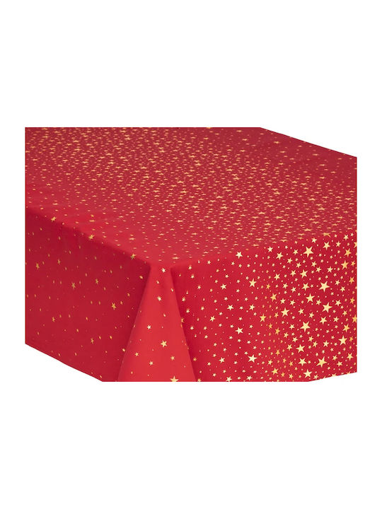 Atmosphera Christmas Tablecloth Fabric Red L240xW140cm.