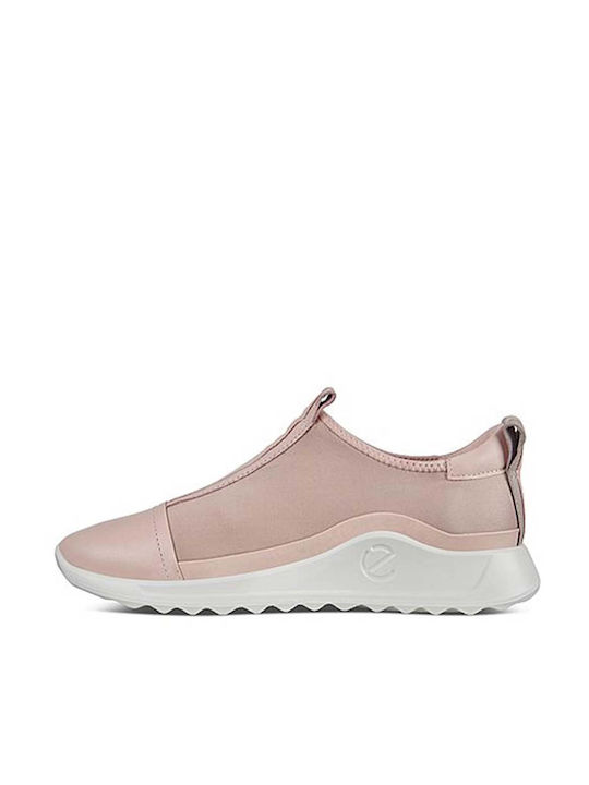 Γυναικεία Slip-On Δερμάτινα Ροζ