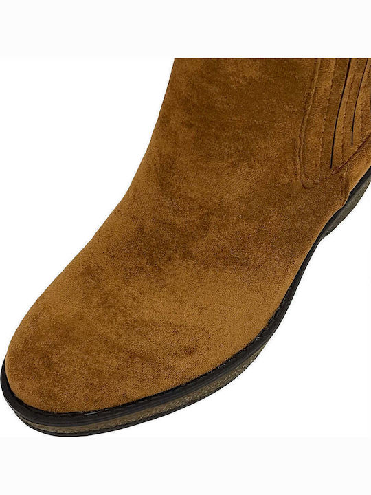 Suede Γυναικεία Μποτάκια με Πλατφόρμα Ταμπά