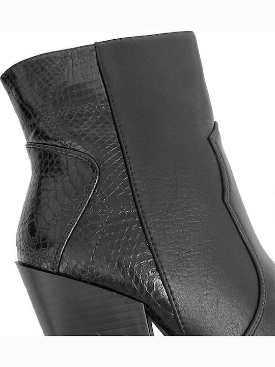 Women's Ankle Boots with High Heel Black