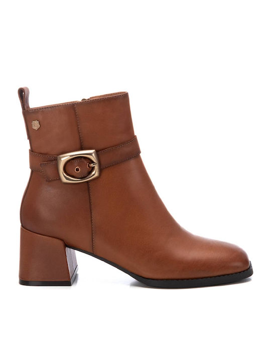 Leder Stiefeletten Damen Braun