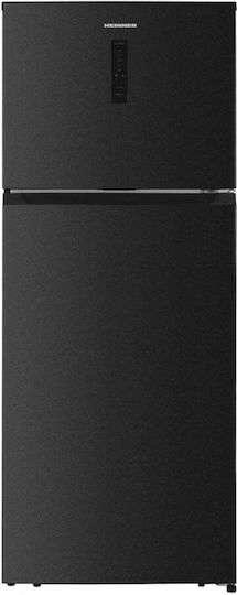 Heinner Double Door Refrigerator 415lt NoFrost H178xW70xD68cm Gray HF-HM415NFDXE++