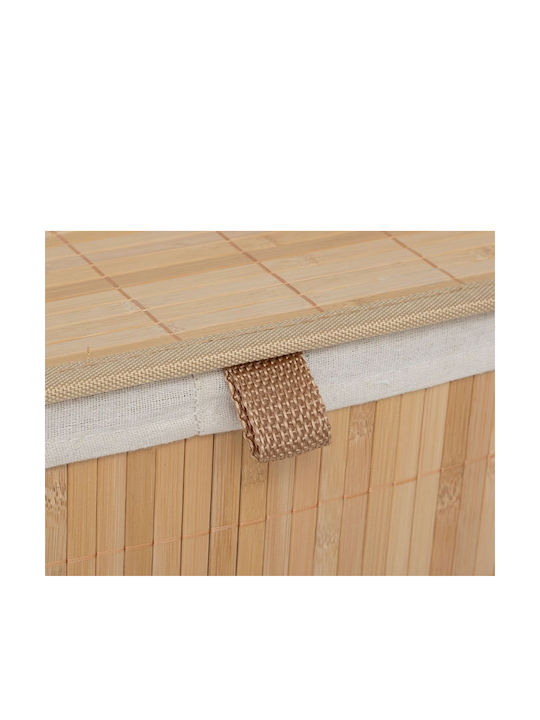 5Five Laundry Basket Bamboo 100L with Cap 52x32x63cm Brown