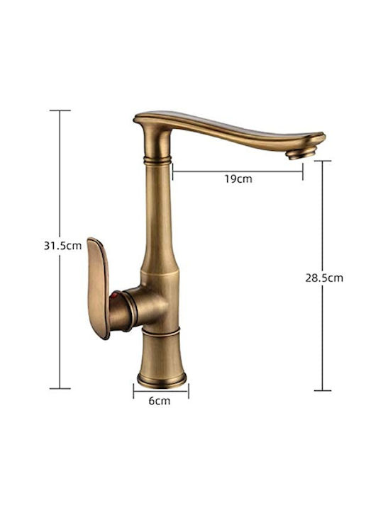 Brass Kitchen Faucet Counter Bronze