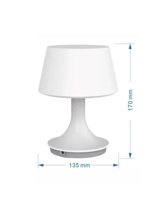 Lightex Lampă de masă LED cu Abajur Alb și Bază