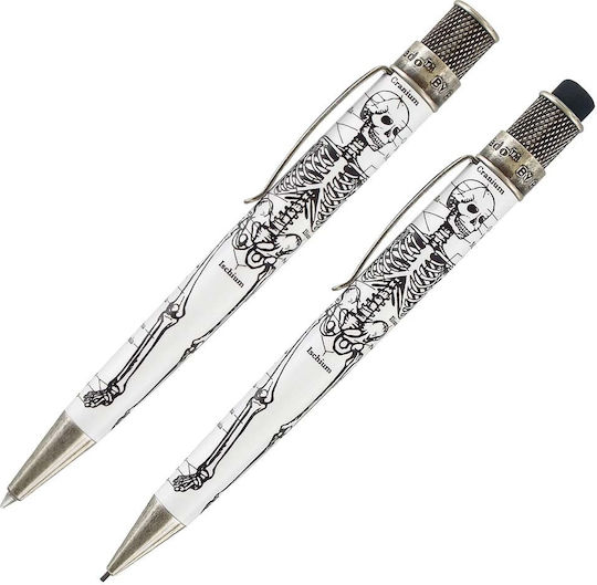 Retro 51 Mechanischer Bleistift Metallisch mit Radiergummi 1Stück Schwarz