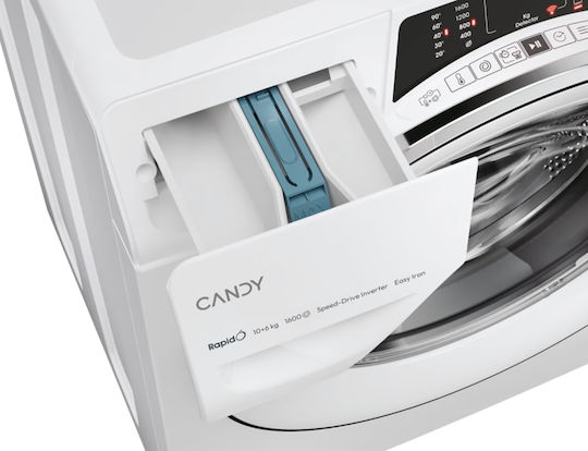 Candy ROW61064DWMCT-S Waschtrockner 10kg/6kg Dampf 1600 Umdrehungen mit Wi-Fi