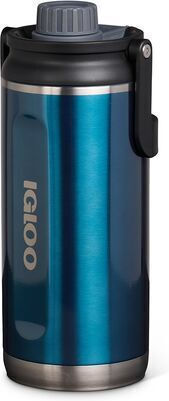 Igloo Tumbler Handled Tumbler Θερμός Ανοξείδωτο / Πλαστικό 1.064lt Modern Blue Modern Blue με Καλαμάκι και Λαβή