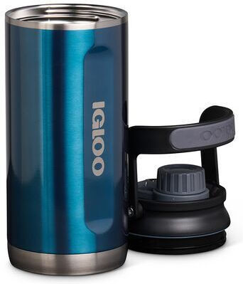 Igloo Tumbler Handled Tumbler Θερμός Ανοξείδωτο / Πλαστικό 1.064lt Modern Blue Modern Blue με Καλαμάκι και Λαβή