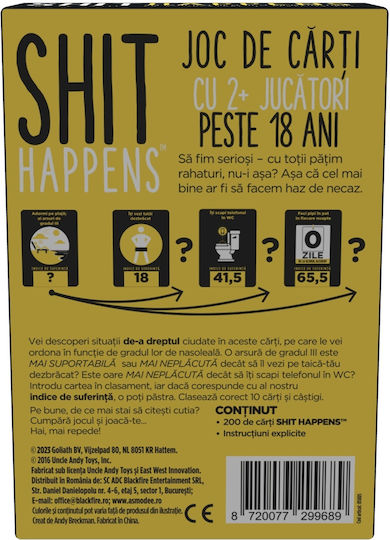 Joc de Societate Shit Happens pentru 2+ Jucători 18+ Ani (RO) Asmodee