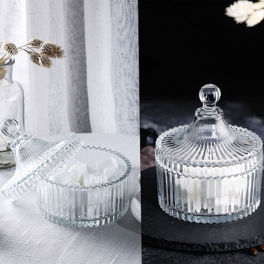 Glass Sweet Jar with Lid Transparent