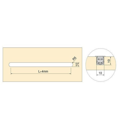 Emuca Pyxis Walled Aluminum Profile for LED Strip