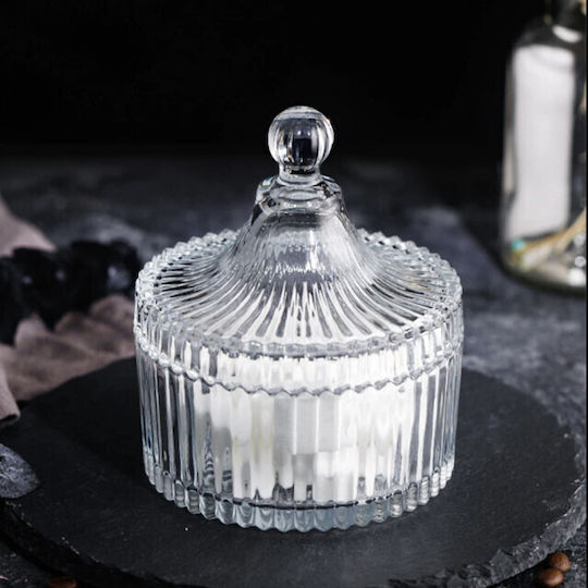 Glass Sweet Jar with Lid Transparent