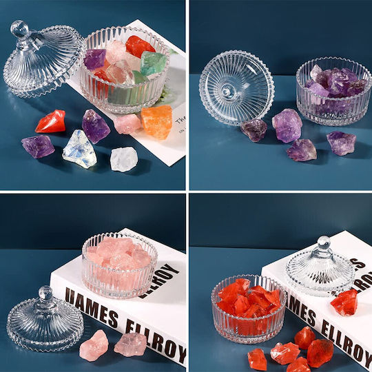 Glass Sweet Jar with Lid Transparent