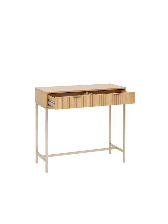 Tasso Конзолна маса от Дърво & Метал с огледало Wood Shade Д80.5xШ35xВ90cm