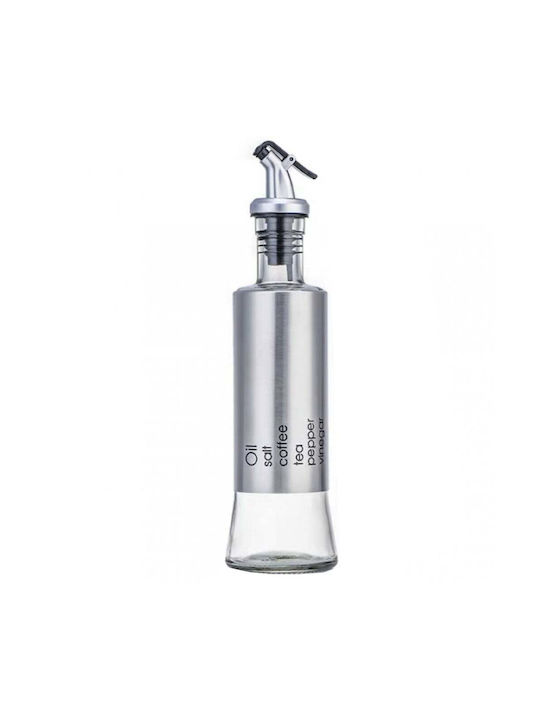 Glass Oil Vinegar Dispenser 300 Ml Silver