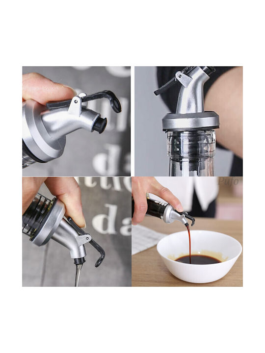 Pufo Taste Glasspender-Set Öl Essig 300 ml Silber