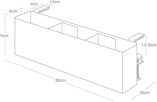 Yamazaki Hilfreicher Abnehmbarer Tischkorb Slim Bk