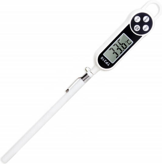 Digital Food Thermometer Probe Lcd Display 4 Buttons Automatic Shut-off Measurement Range 50° C To +300° C