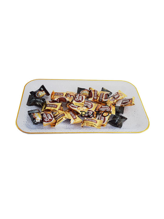 Tavă Decorativă Elegantă Pufo Luxoasă pentru Servire Aperitive Prajituri Fructe 29 Cm