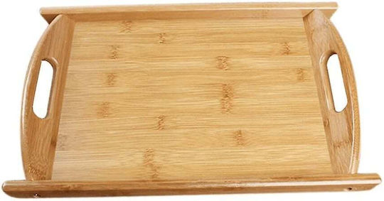 Bambus Serviertablett mit Griffen 36 cm Braune