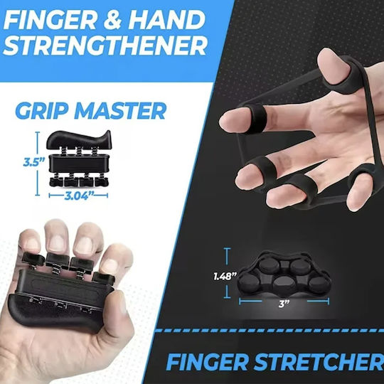 Flexor Set 4 Accessories Forearm Stress Relief Black