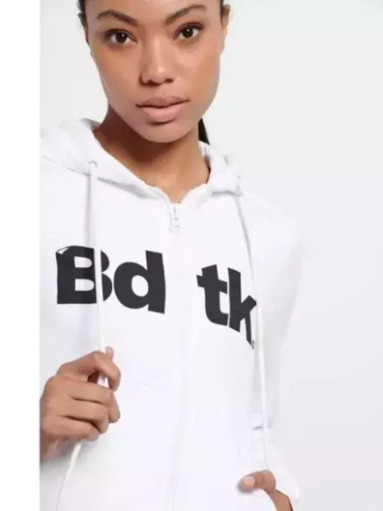 Women's Sweatshirt Jacket Hooded White