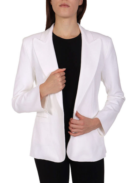 Norma Kamali Blazer pentru femei Încrucișat Sacou White