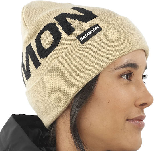 Beanie Unisex Beanie Knitted in Beige color