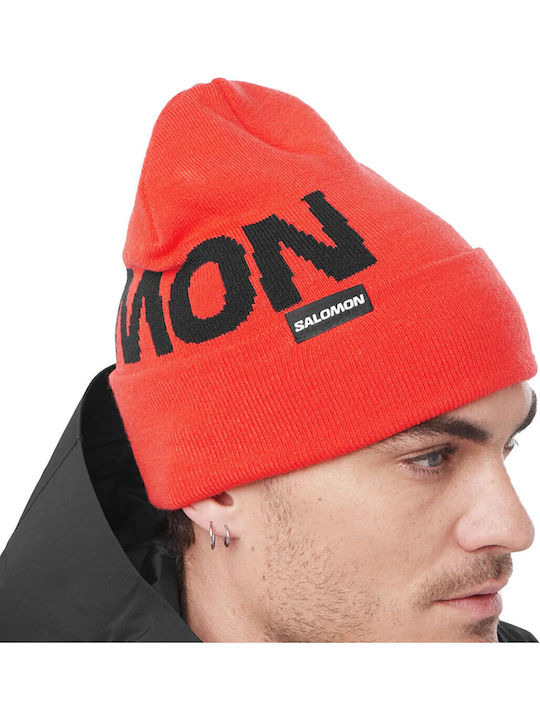 Beanie Unisex Σκούφος Πλεκτός σε Μαύρο χρώμα