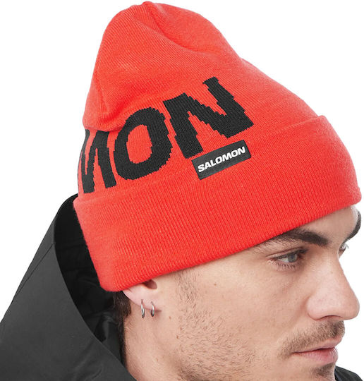 Beanie Unisex Σκούφος Πλεκτός σε Μαύρο χρώμα