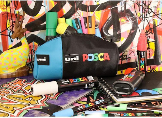 Posca Federmäppchen Zylinderförmig Blau