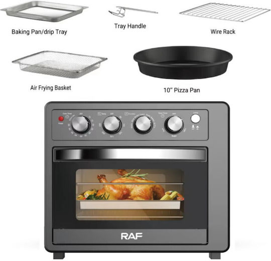 Raf R.5331 Electric Countertop Oven 32lt Without Burners with Air Black