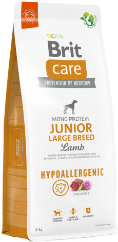 Brit Care Junior Large Breed Hypoallergenic 12kg Dry Food Gluten-Free for Large Breed Puppies with Lamb