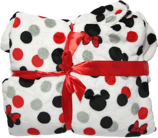 Disney Blanket Fleece Mickey WHITE 94x85cm Disney Blanket Fleece Mickey WHITE 94x85cm