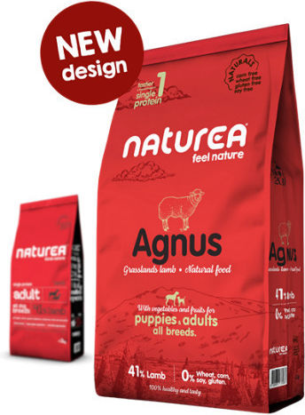 Naturea Naturals 2kg Dry Food Grain-Free & Gluten-Free for Adult Dogs with Lamb Agnus Grasslands Lamb for Dogs with Allergies