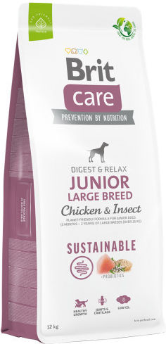 Brit Care Junior Large Breed Sustainable 3kg Dry Food Gluten-Free for Large Breed Puppies with Chicken