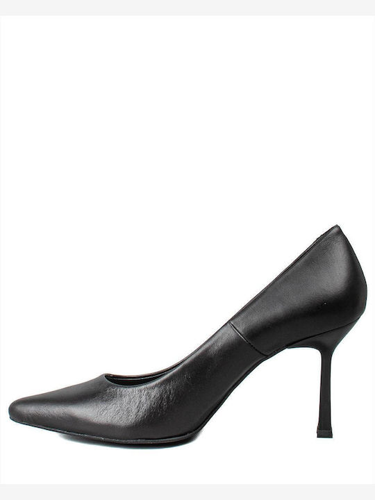 Leather Black Heels