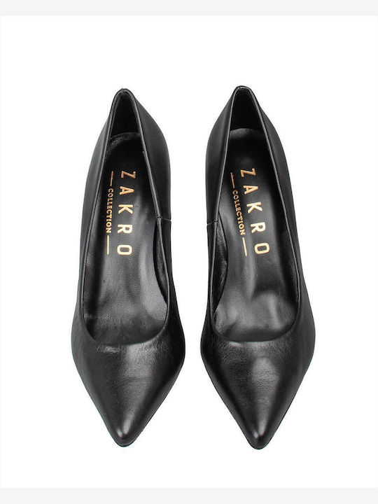 Leather Black Heels