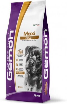 Monge Gemon Maxi Adult 20kg Dry Food for Adult Large Breed Dogs with Rice and Chicken