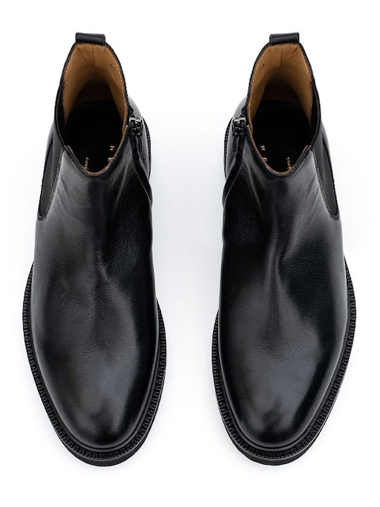 Leder Schwarz Chelsea Stiefeletten