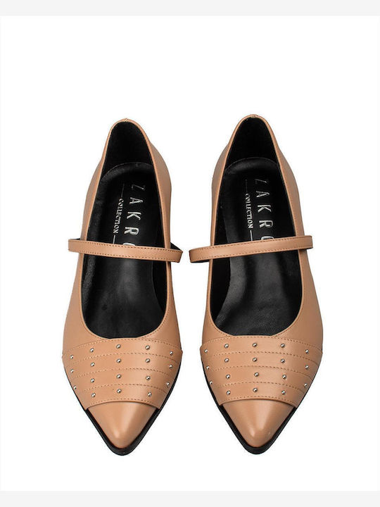 Leather Ballerinas Brown